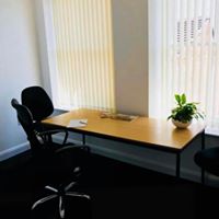 Furnished office with desk